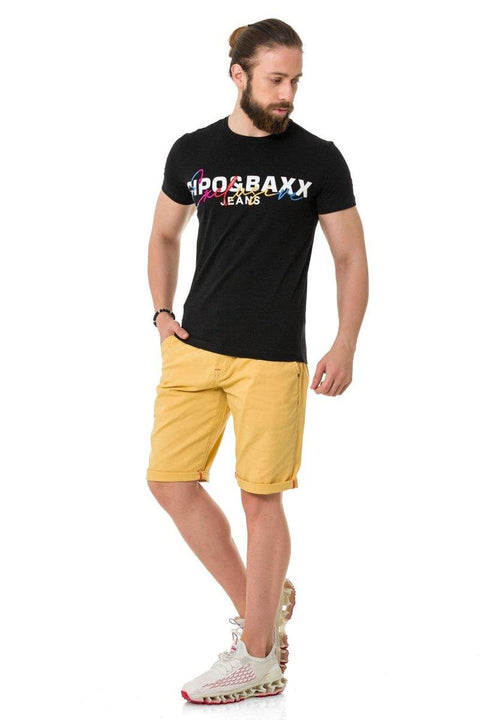 CT712 Embroidered Text Basic T-Shirt
