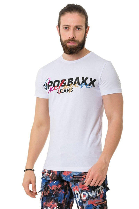 CT712 Embroidered Text Basic T-Shirt