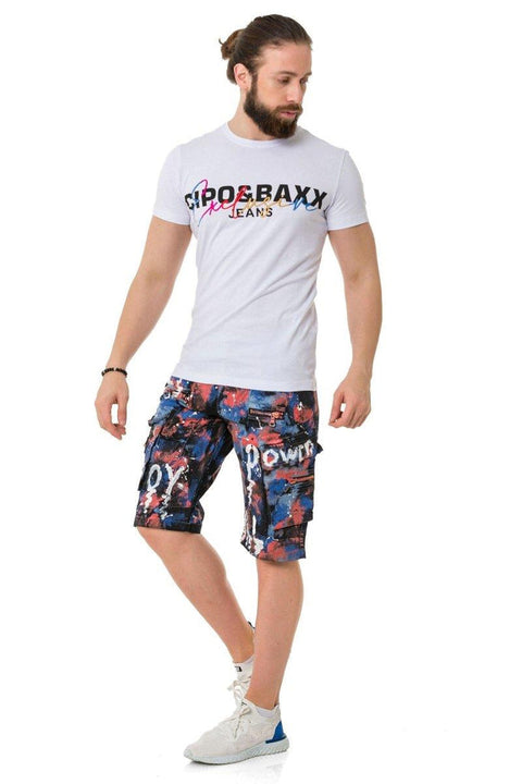 CT712 Embroidered Text Basic T-Shirt