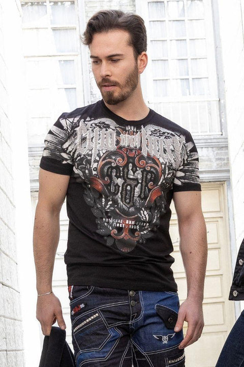 CT728 Stone Vintage Print T-Shirt