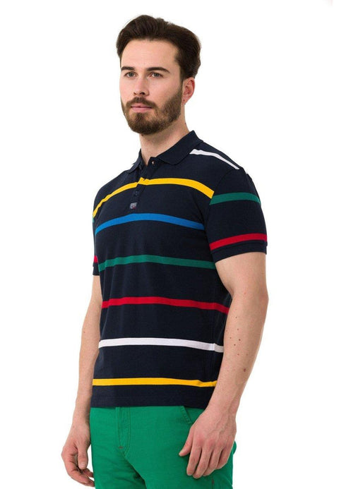 CT749 Multicolored Polo Neck T-Shirt