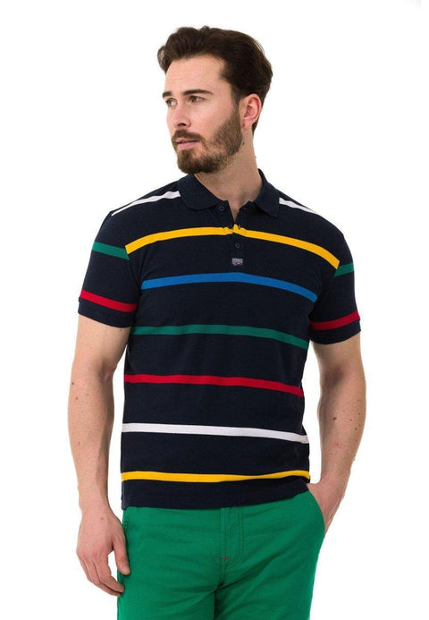 CT749 Multicolored Polo Neck T-Shirt