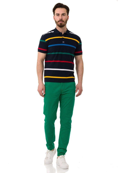 CT749 Multicolored Polo Neck T-Shirt