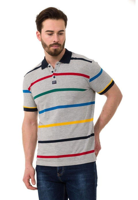 CT749 Multicolored Polo Neck T-Shirt