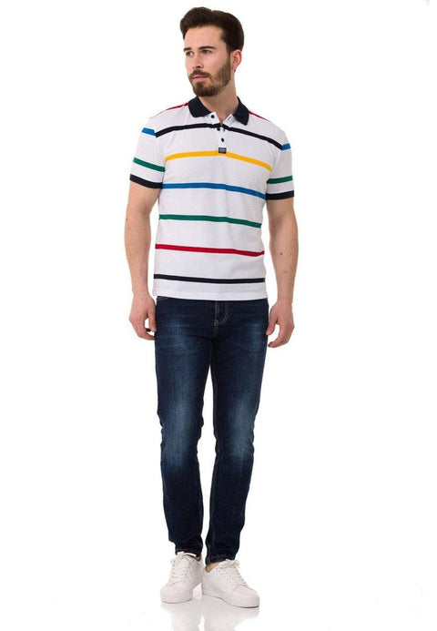 CT749 Multicolored Polo Neck T-Shirt