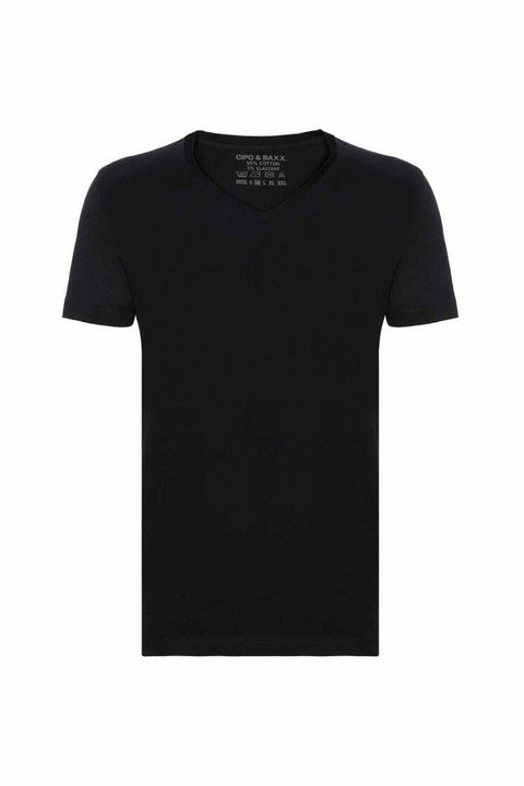CU106 V-Neck Basic Slim Fit Men's T-Shirt Undershirt