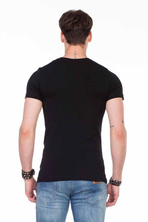 CU106 V-Neck Basic Slim Fit Men's T-Shirt Undershirt