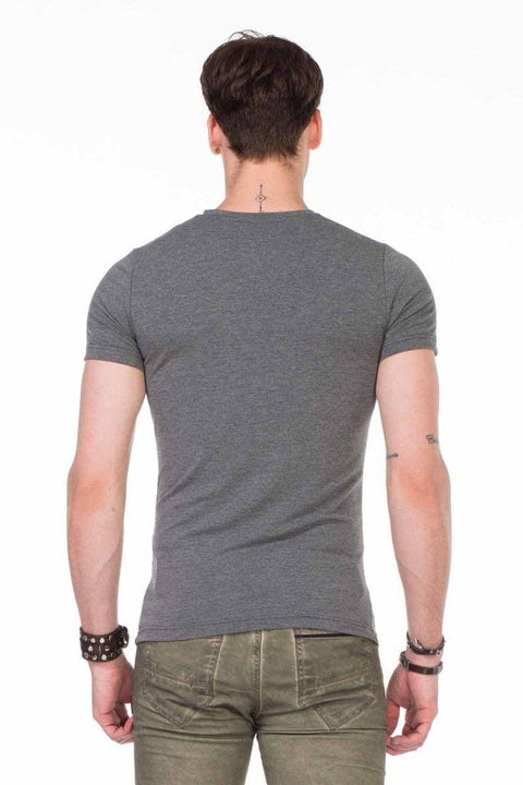 CU106 V-Neck Basic Slim Fit Men's T-Shirt Undershirt