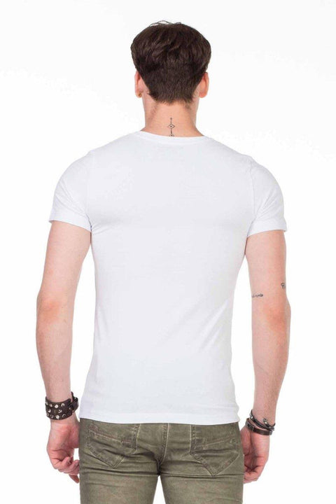 CU106 V-Neck Basic Slim Fit Men's T-Shirt Undershirt