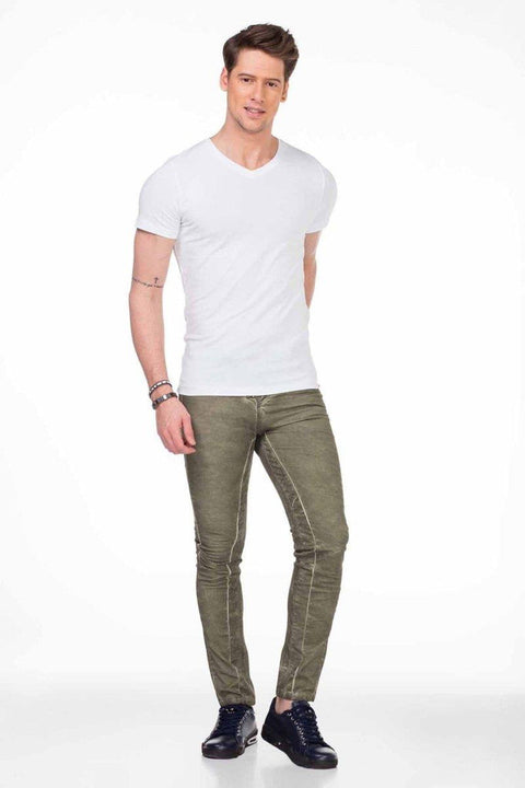 CU106 V-Neck Basic Slim Fit Men's T-Shirt Undershirt