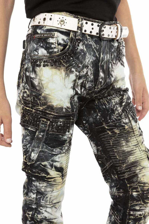 CDK105 Batic Wash Cargo Pocket Boys' Trousers