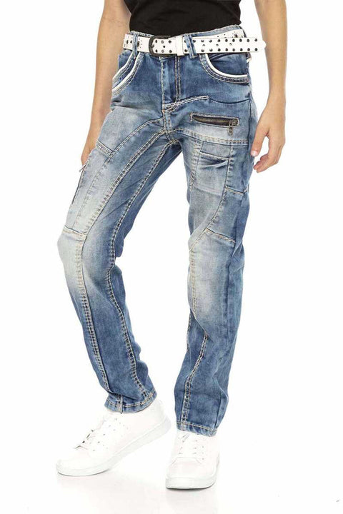 CD109 Partial Zippered Children's Trousers