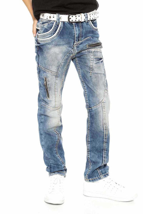 CD109 Partial Zippered Children's Trousers