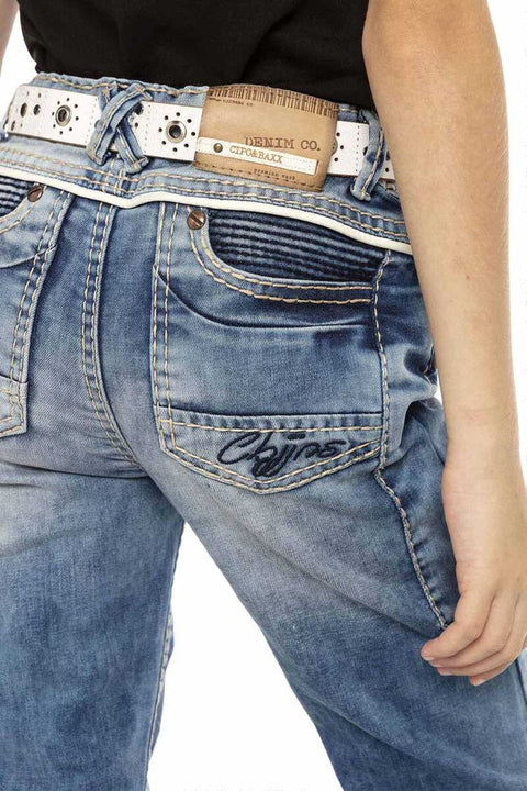 CD109 Partial Zippered Children's Trousers