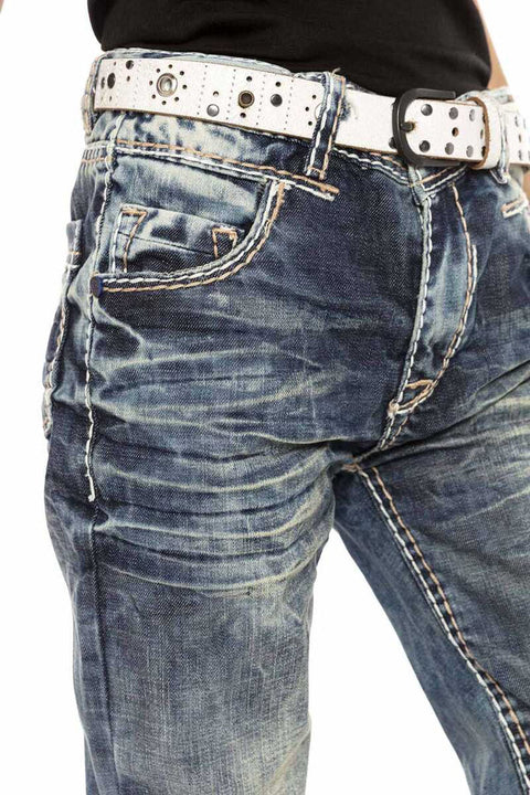 CDK112 Embroidered Vintage Style Boy's Jeans