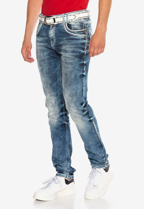 CD314 Men's Relaxed Fit Cut Jeans