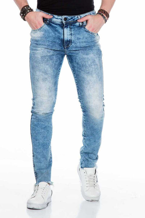CD445 Distressed Denim Slim Fit Jean Trousers