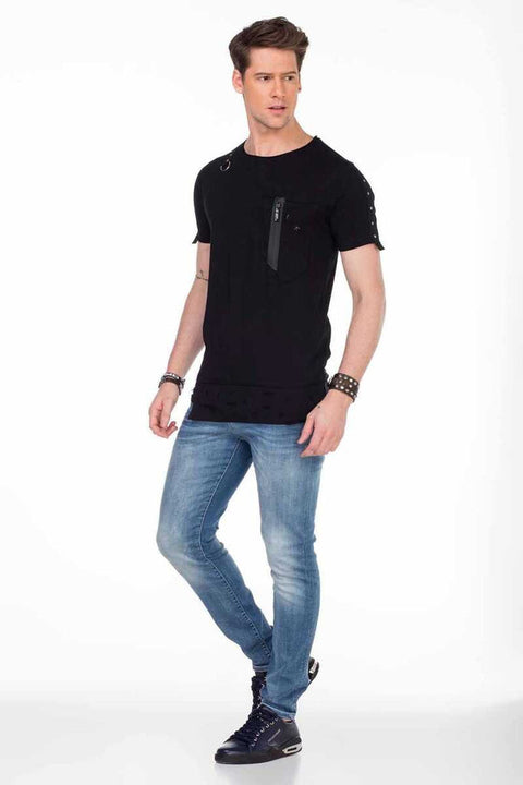 CD456 Washed Fabric Denim Basic Men's Jean Trousers