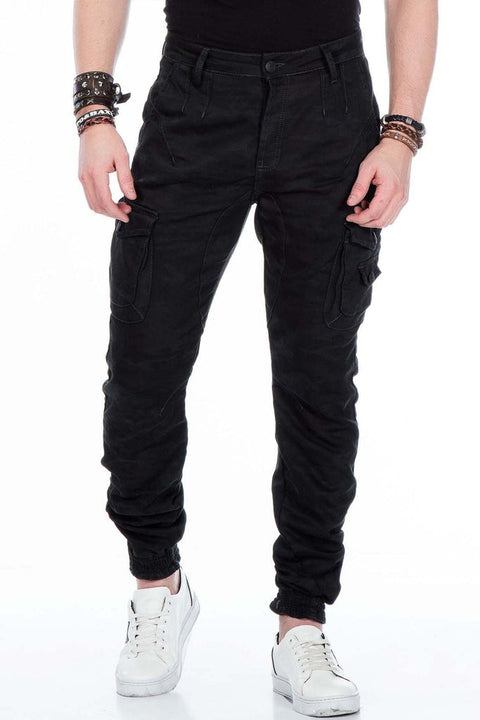CD422 Cargo Pocket Elasticated Skinny Leg Camouflage Trousers