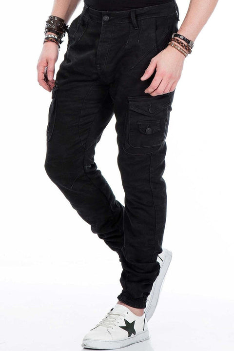 CD422 Cargo Pocket Elasticated Skinny Leg Camouflage Trousers