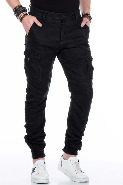 CD422 Cargo Pocket Elasticated Skinny Leg Camouflage Trousers
