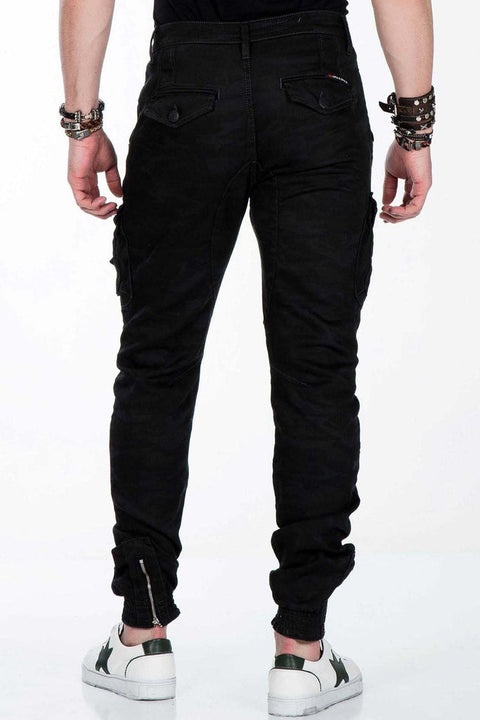 CD422 Cargo Pocket Elasticated Skinny Leg Camouflage Trousers