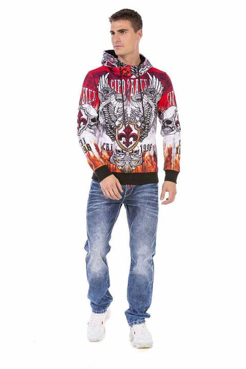CL469 Printed Hooded Winter Sweatshirt