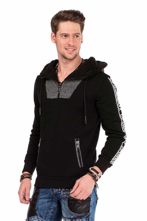 CL311 Hooded Men's Hoodie with Zipper Collar