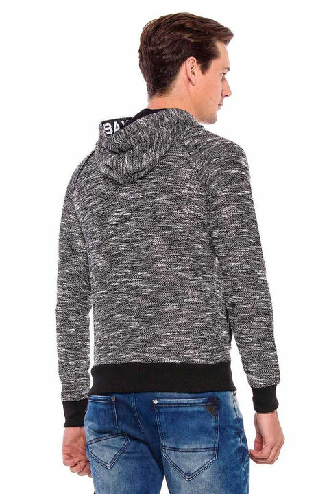 CL362 Knitted Hooded Slim Men's Sweatshirt