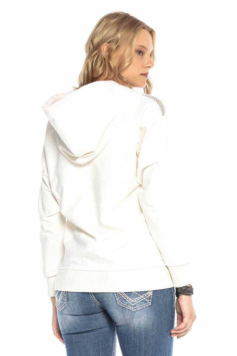 WL240 Mesh Detailed Hooded Sweatshirt