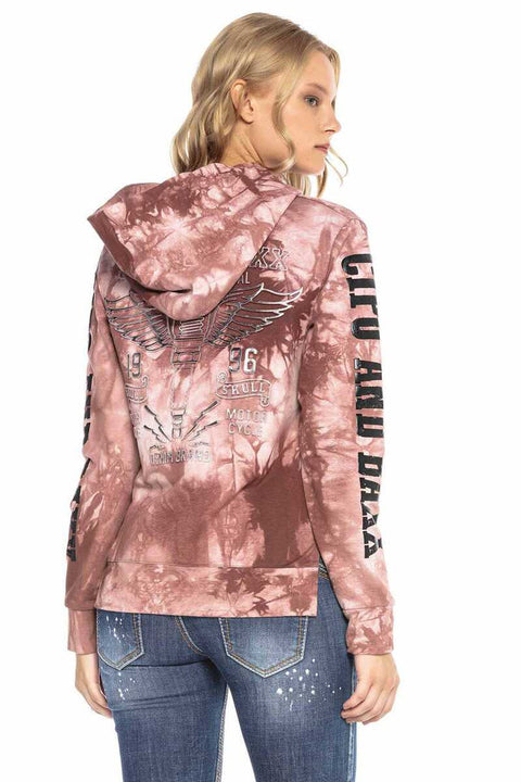 WL255 Embossed Printed Hooded Sweatshirt
