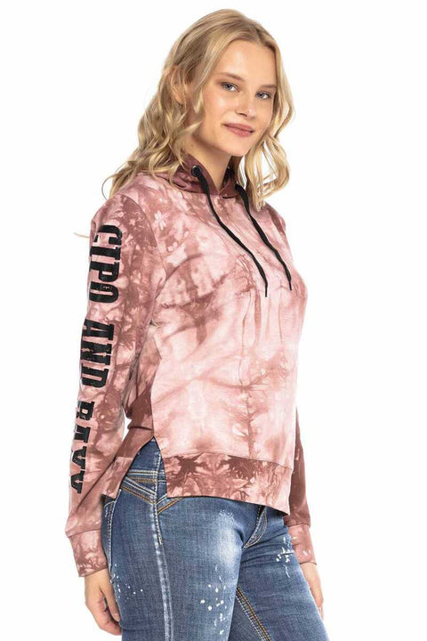 WL255 Embossed Printed Hooded Sweatshirt
