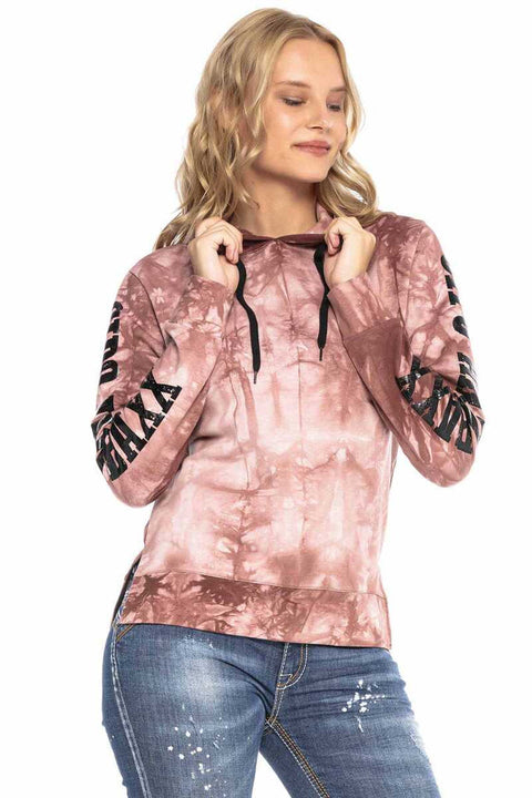 WL255 Embossed Printed Hooded Sweatshirt