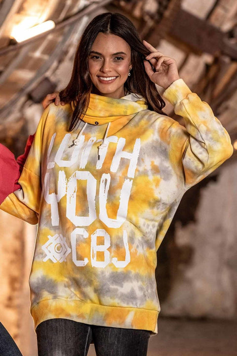 WL346 Yellow Oversize Women's Sweatshirt