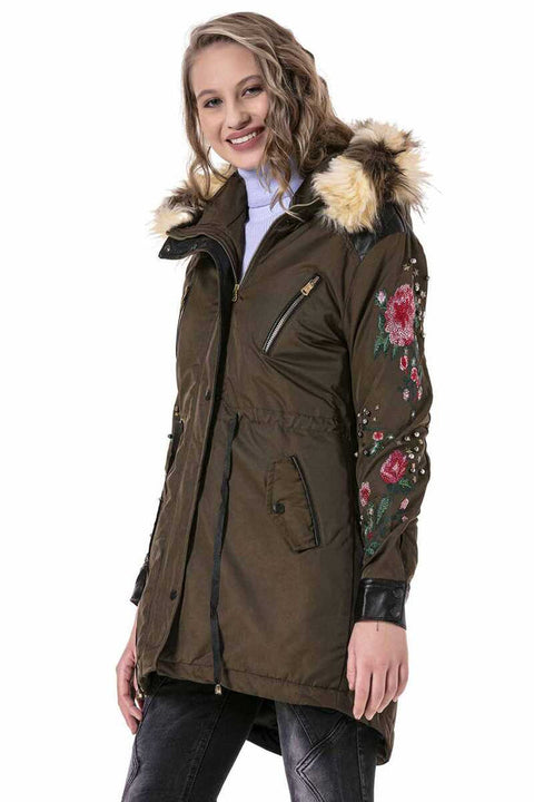 WJ136 Beaded Embroidered Women's Coat
