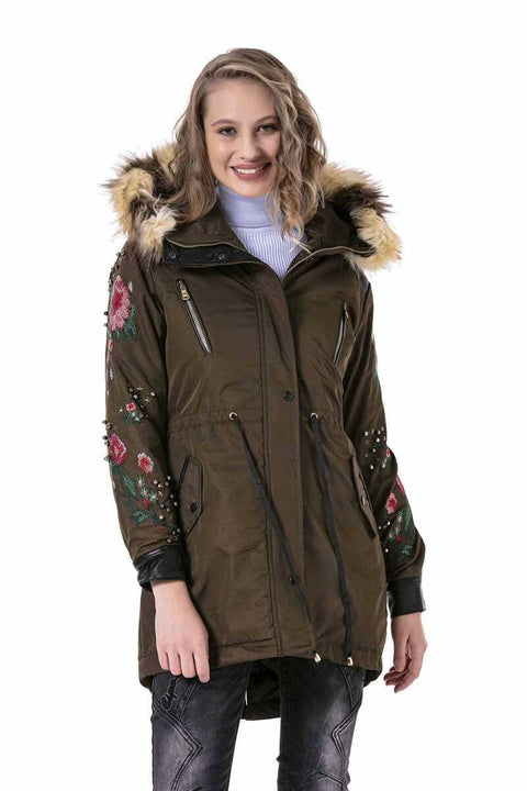 WJ136 Beaded Embroidered Women's Coat
