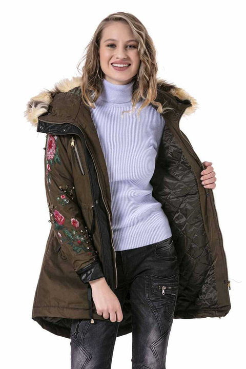 WJ136 Beaded Embroidered Women's Coat
