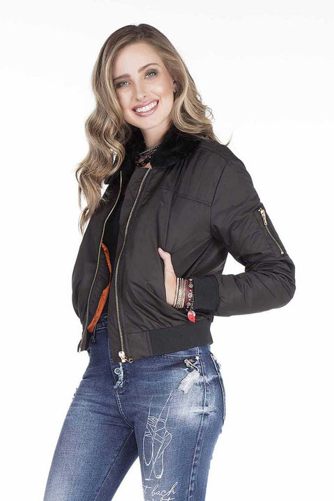 WJ141 Women's Removable Kurdish Collar Coat