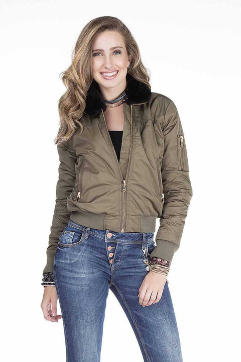 WJ141 Women's Removable Kurdish Collar Coat
