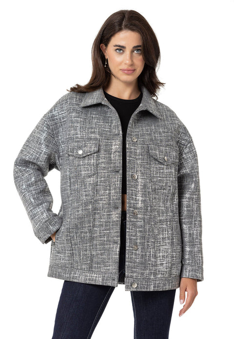 WJ222 Women's Gray Basic Jacket