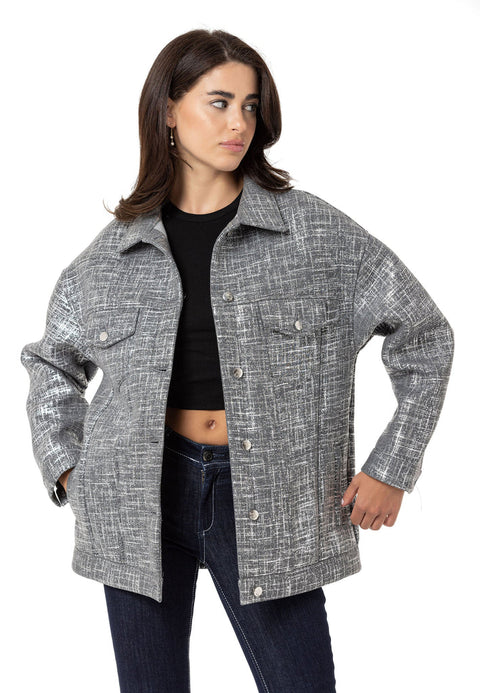 WJ222 Women's Gray Basic Jacket