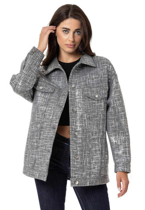 WJ222 Women's Gray Basic Jacket