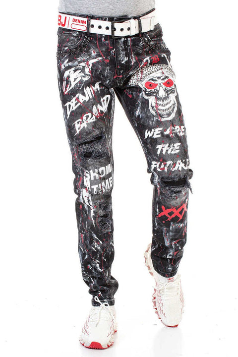 CD700 Graffiti Hand Painted Men's Jean Trousers