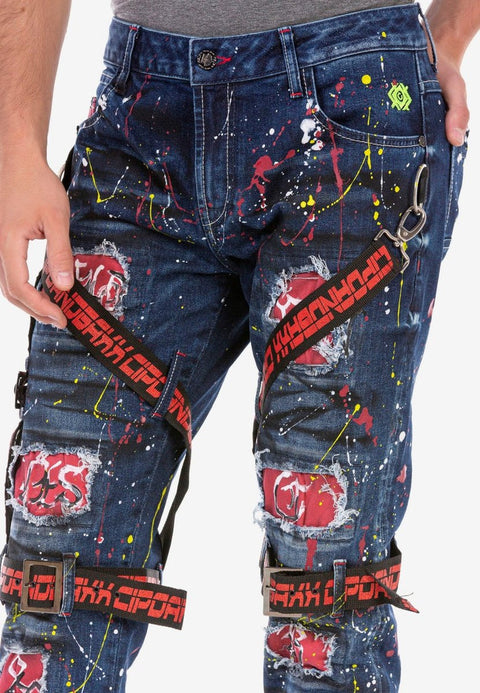 CD716 Street Style Men's Jean Trousers