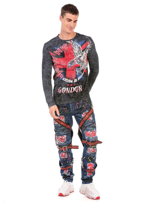 CD716 Street Style Men's Jean Trousers