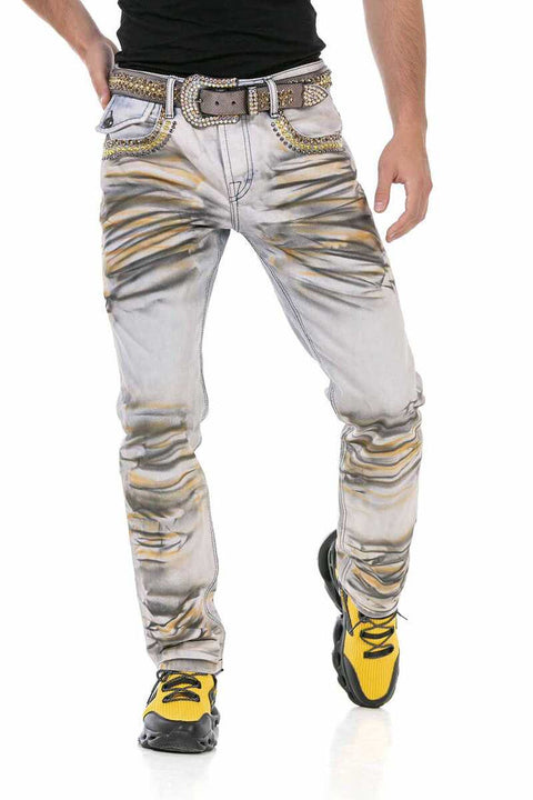 CD733 Regular Men's Jean Trousers with Exaggerated Look
