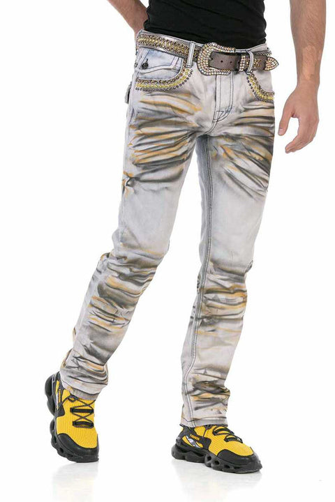 CD733 Regular Men's Jean Trousers with Exaggerated Look