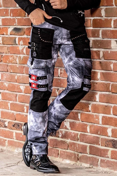 CD805 Piece Cargo Pocket Batik Jean Trousers