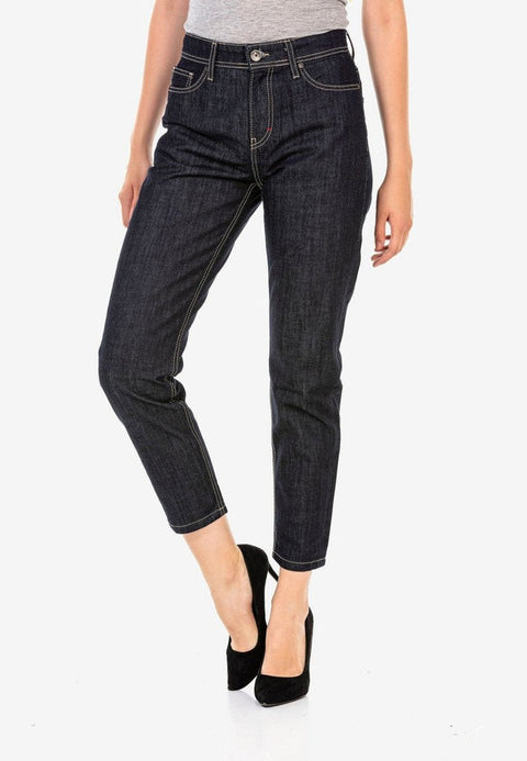 WD450 Dark Tone Mom Jean Trousers