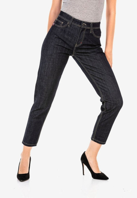 WD450 Dark Tone Mom Jean Trousers